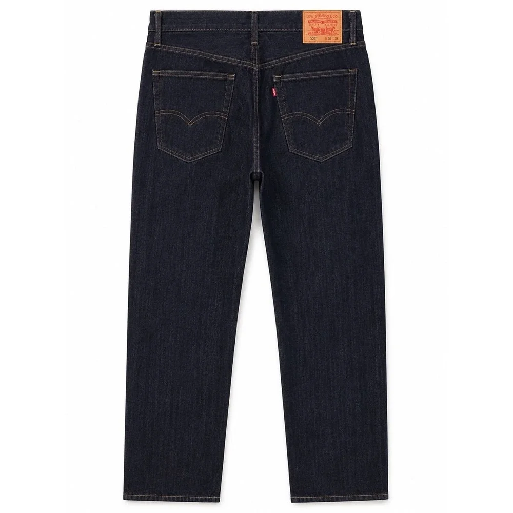 Levi Strauss Men's Black Raw Rigid Straight Leg Jeans 36x34 Button Fly